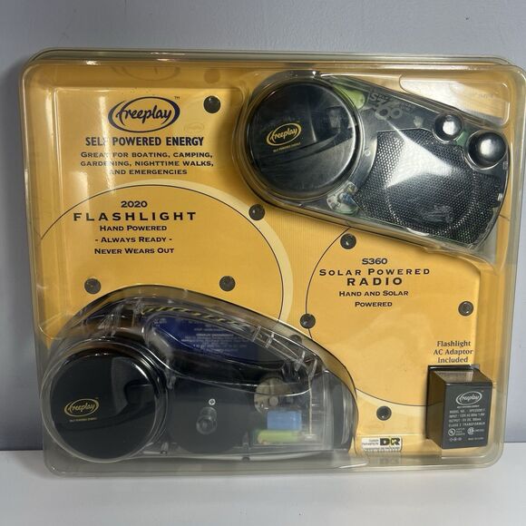 Self Powered Energy Wind Up S360 Radio & 2020 Flashlight By Freeplay NEW - Picture 1 of 8